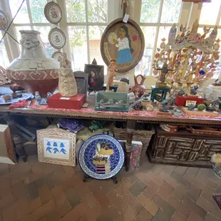 Assortment of artwork and crafts in La Cabana.