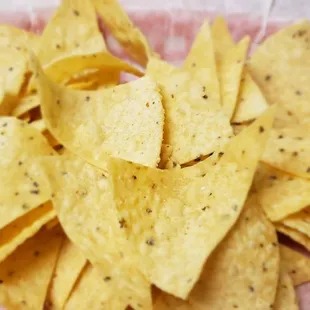 a basket of tortilla chips