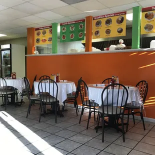 Interior is bright and clean