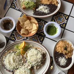 Toastadas and flautas