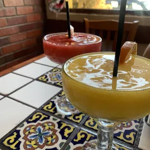 Mango &amp; Strawberry Margaritas