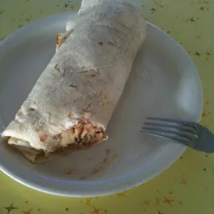 Chicken burrito (dry)