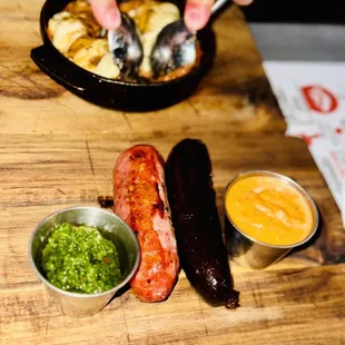 a person preparing food on a cutting board