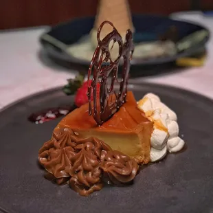 a dessert on a plate