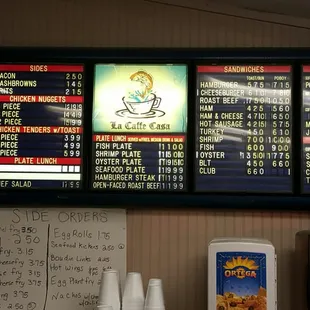 The menu gives you an idea of what to expect. They do have fries tho!