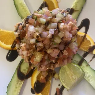 Tostada de ceviche