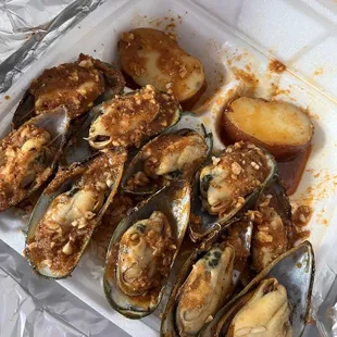 Cajun box Mussels