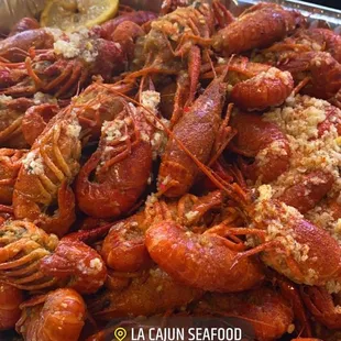 Cajun garlic Crawfish (medium) Lunch