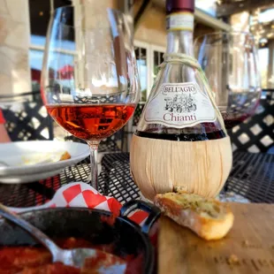 a glass of wine
