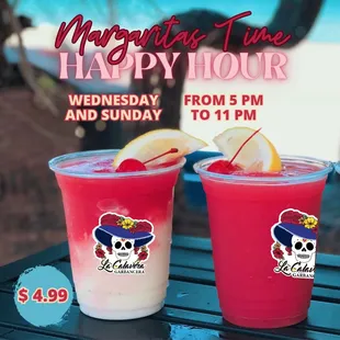 two drinks on a table