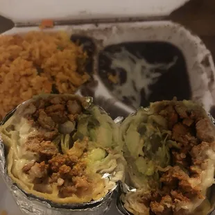 Delicious pastor burrito
