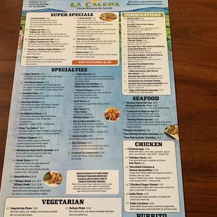 Menu the same as the original location and with the original location address
