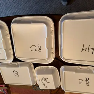 A full spread of takeout.