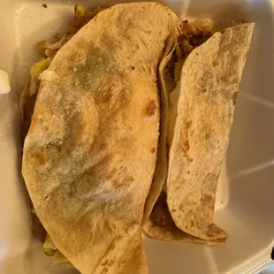 Baleadas, with all the relevant fillings.