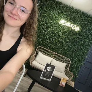 We sat in their little back alcove and it's so cozy!