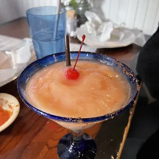 a drink in a martini glass