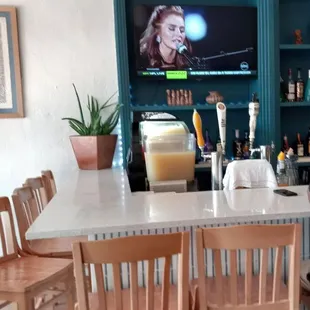 Bar at the restaurant entrance