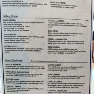 Regular menu May 2024