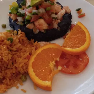 Friday special 2nd choice of Fish soup, Ceviche tostada and rice $10.95