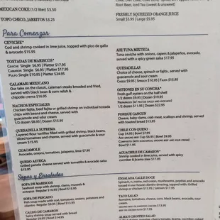 Regular menu May 2024