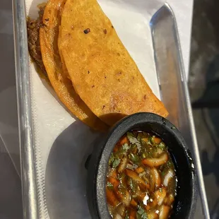 Birria taco (not enough salt to taste for me)