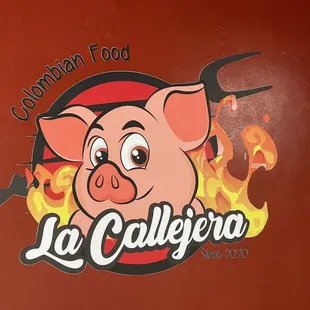 a close up of a sign for a restaurant