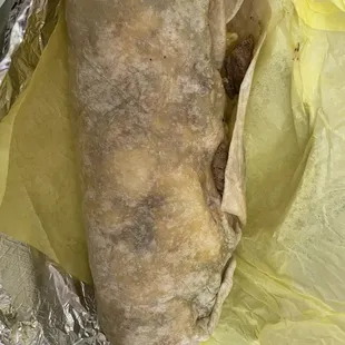 Steak breakfast burrito