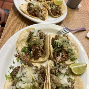 Carnitas, Asada and al pastor