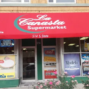 the front of the store