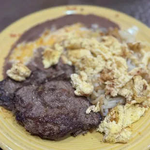 Steak and eggs