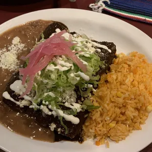 Enchiladas with mole sauce