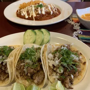 Tacos de Carne Chiles Rellenos