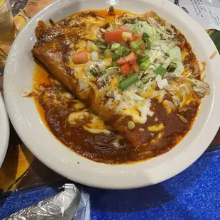 Red chili enchiladas