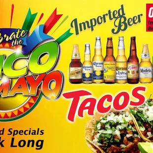 Come Celebrate "5 De Mayo" here at your favorite Restaurant and Bar **La Canoa**! We are having Drink and Food Specials ALL WEEK!! Here is o