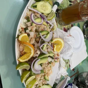 a plate of food on a table