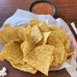 Chips and Salsa that packs a nice amount of heat