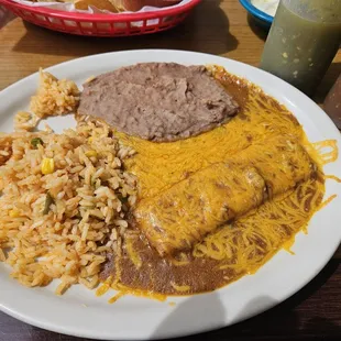 Kids enchilada plate