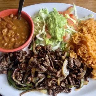 Monday Beef Fajita Lunch Special..$8.50, tea included.