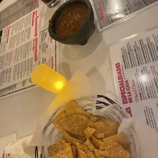 Complimentary chips and salsa