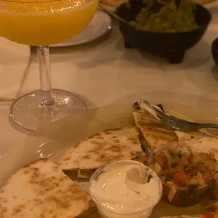 Mango Margarita and Mini Quesadillas