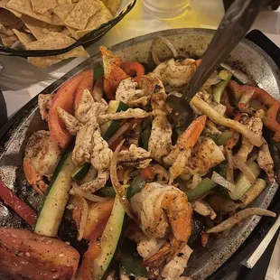 Chicken and Shrimp Fajita