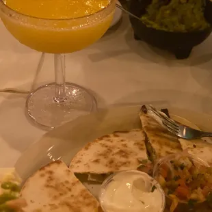 Mango Margarita and Quesadilla