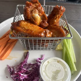 Mango habanero chicken wings