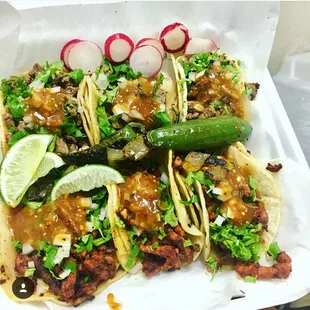 A couple tacos to go from la cocina