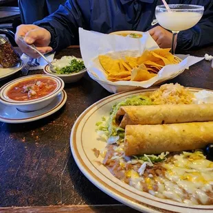 Plate of Chicken Flautas