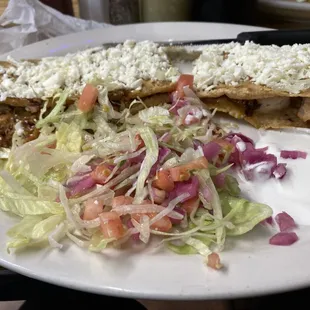 Machete half shrimp half chicharrón prensado