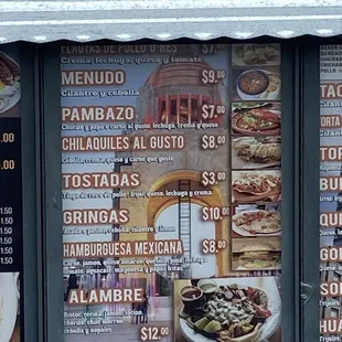 a menu for a mexican restaurant