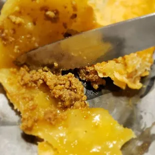 Thin beef empanada, weak compared to others