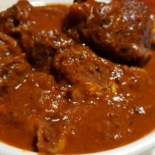 Dominican stewed goat, so good