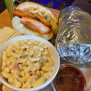 Bbq chicken torta and Mac salad!!